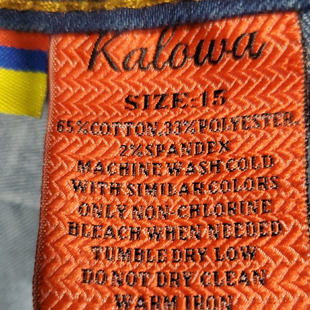Vtg Kalowa Premium Blue Push Up Stretch  Jeans  Size 29 - Picture 12 of 16